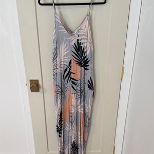 Tropical Print Maxi Dress